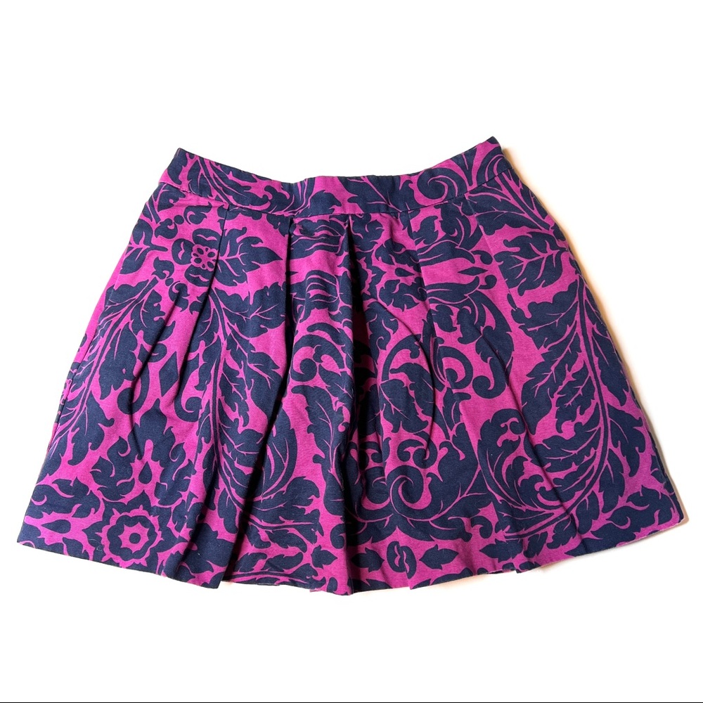 Boden fuchsia navy flared skater style/ A-line lined skirt/ 8S